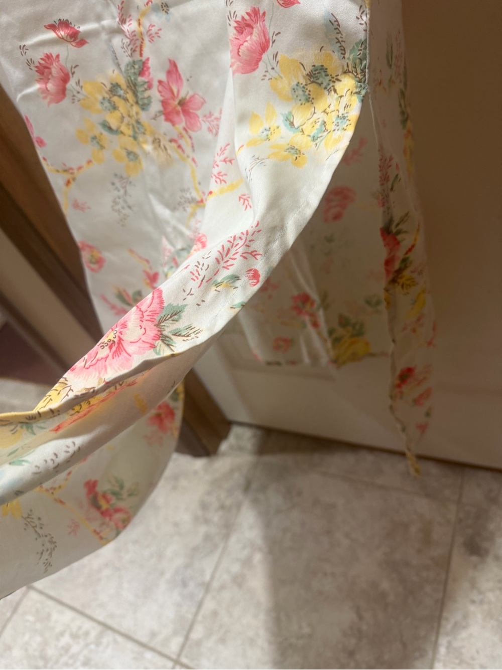 Pine Cone Hill Cream Sleeveless Floral Midi Dress with Pink & Yellow Blooms - Picture 5 of 8